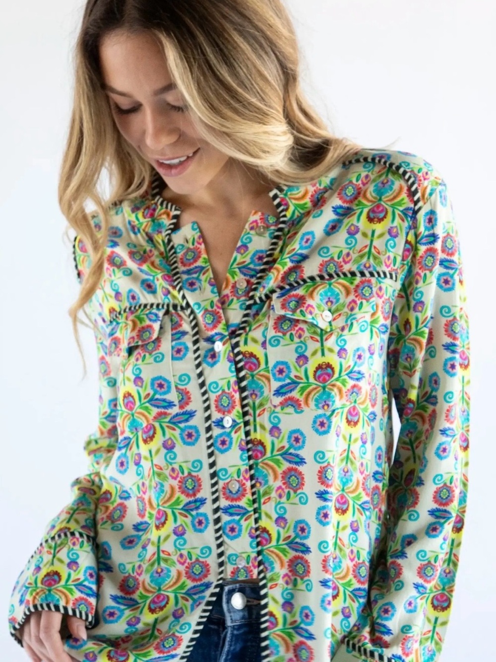 Natural life. Calypso button down shirt size M